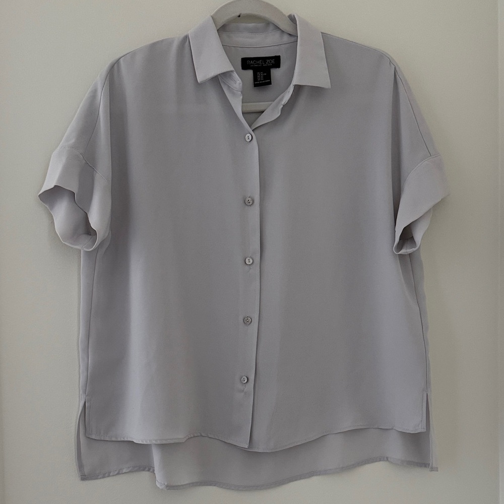 Rachel Zoe Light Gray Blouse Loose Fit